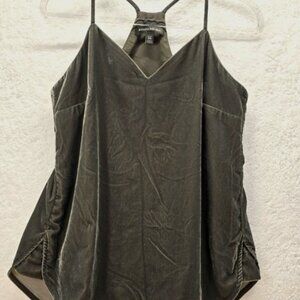 Velvet Tank Go See Top P Olive Goth Dark Academia